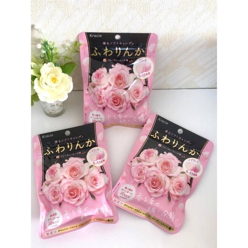 Kracie ลูกอมตัวหอม กลิ่นกุหลาบ🌹รสหวาน อมเปรี้ยว กรอบนอก นุ่มใน หอมมาก ต้องลอง!!