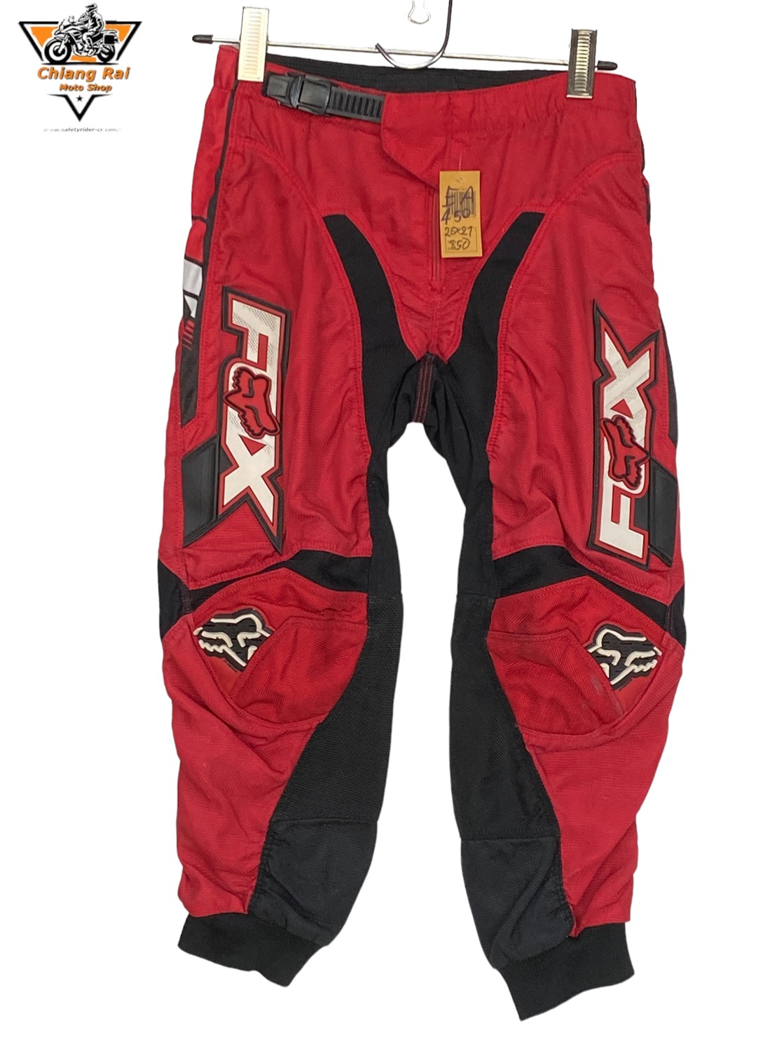 กางเกงขี่มอเตอร์ไซด์ ( มือสอง ) E&A 450: เอว 26" ยาว 21" **FOX**