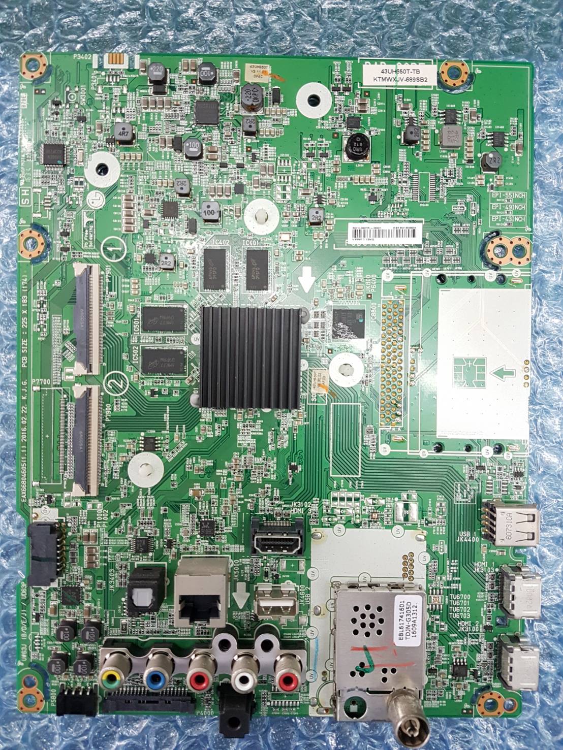 43UH650T MAINBOARD EBU63654301