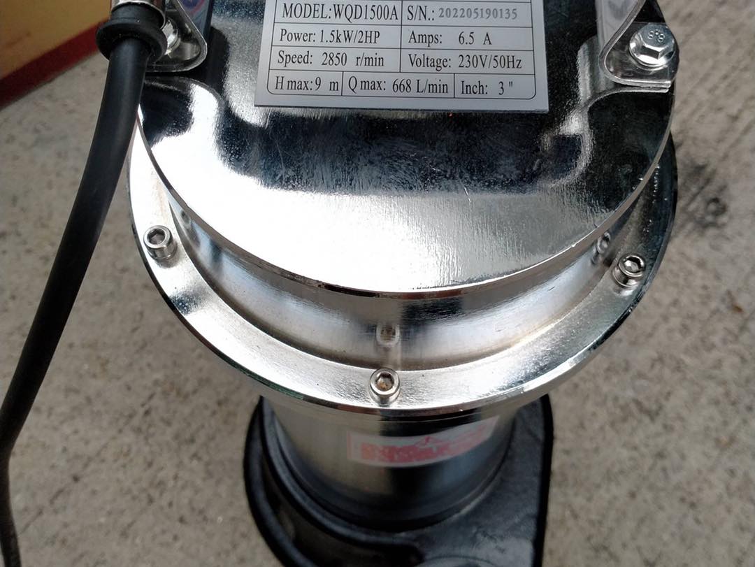 ปั๊มแช่สแตนเลส ดูดโคลน ดูดน้ำ ยี่ห้อ Win 2 นิ้ว 3 นิ้ว