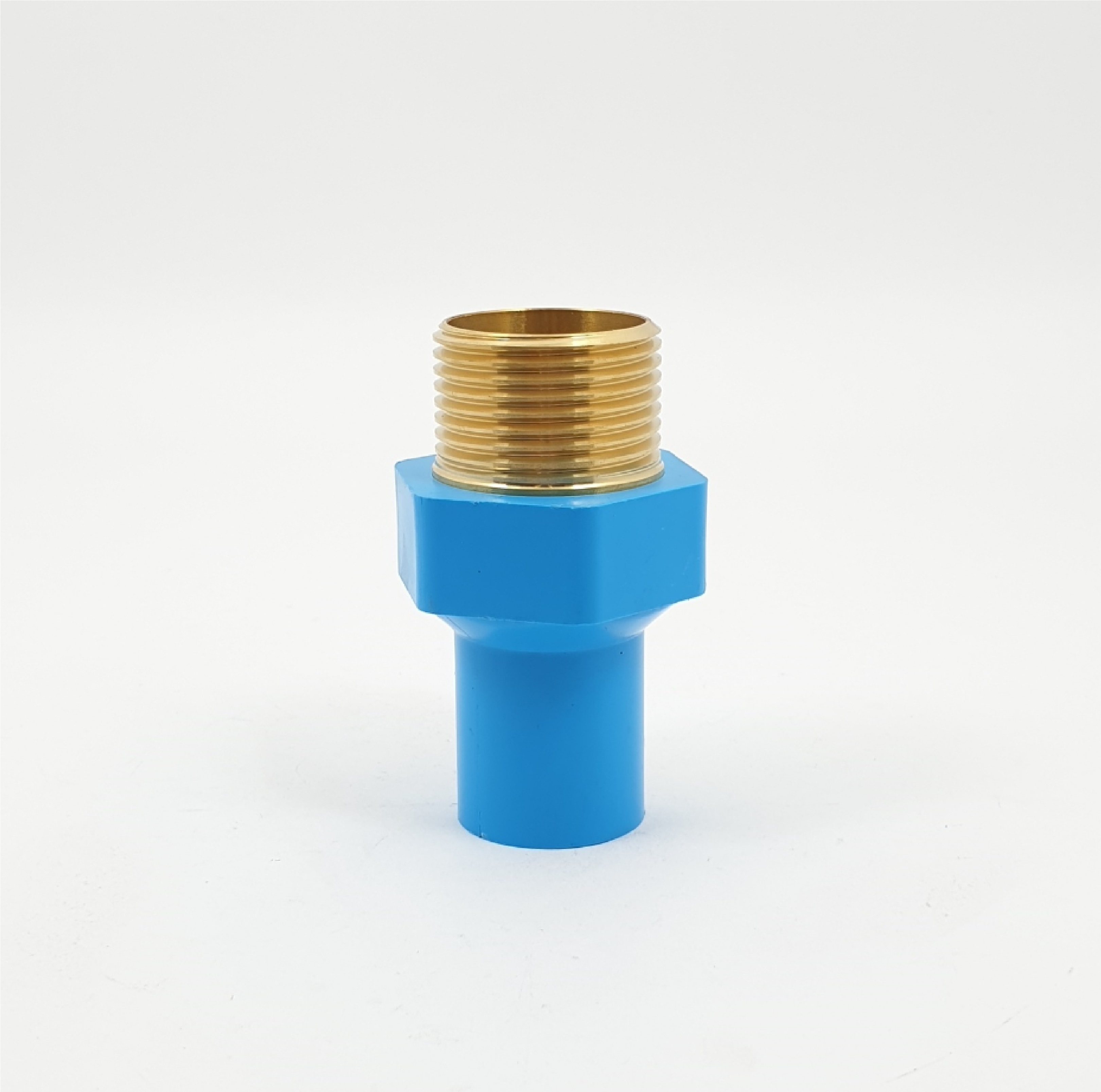 ข้อต่อตรงลดเกลียวนอกทองเหลือง-หนา ฟ้า REDUCING BRASS VALVE SOCKET-WS B