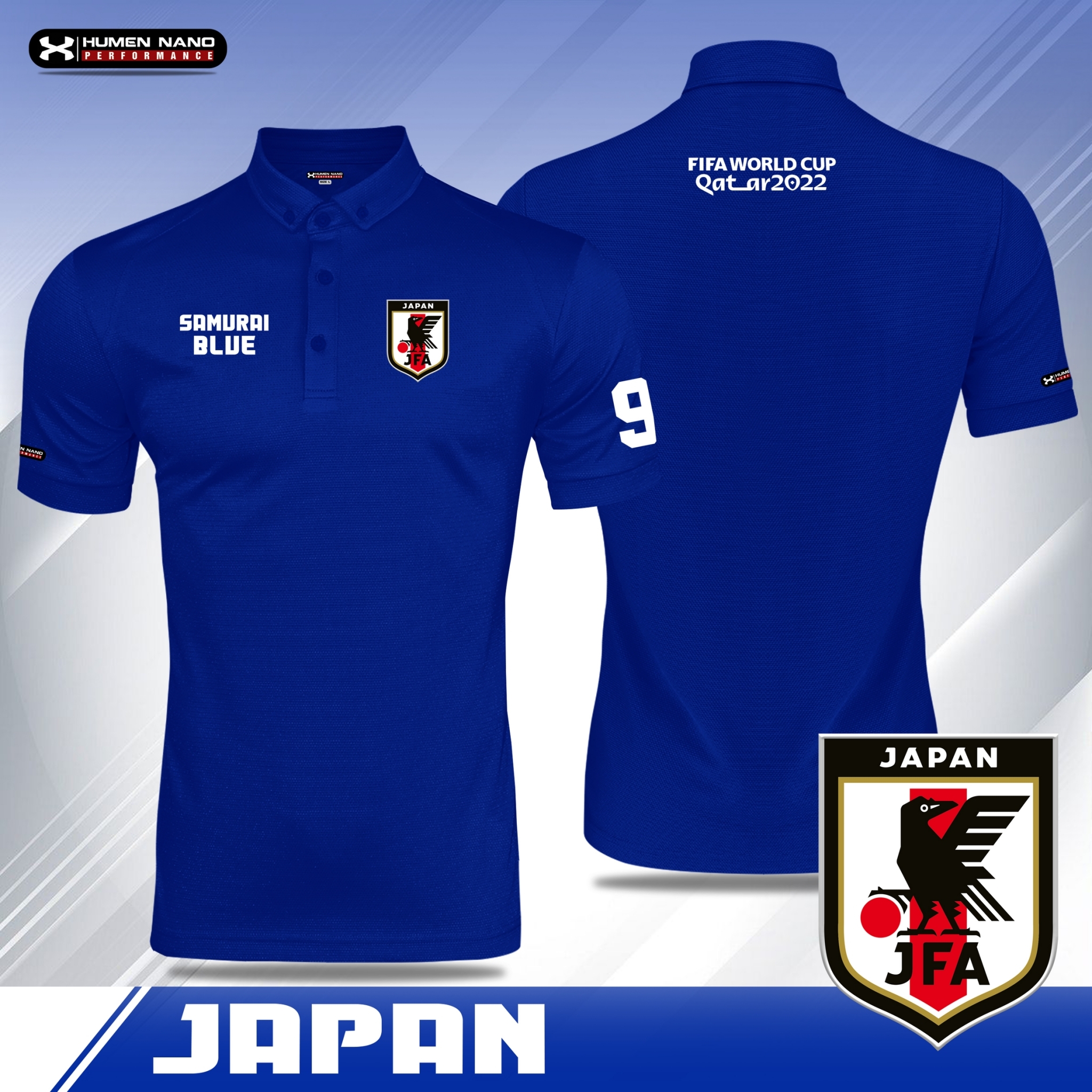 FB09-เสื้อโปโลแฟชั่น ทีมชาติญี่ปุ่น 2022