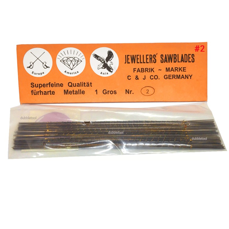 ใบเลื่อยฉลุ ตรานก อย่างดี 1กุรุส/12โหล/144ใบ/ชิ้น เบอร์1/0 ถึง เบอร์4 Jewellers sawblades made in germany