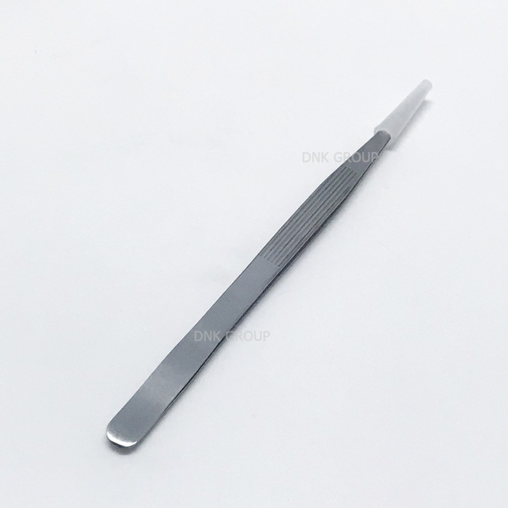 ปากคีบ แหนบคีบชิ้นงาน ปากคีบมีร่อง ปากคีบปลายแหลม1 ชิ้น ยาว 17 Cm.