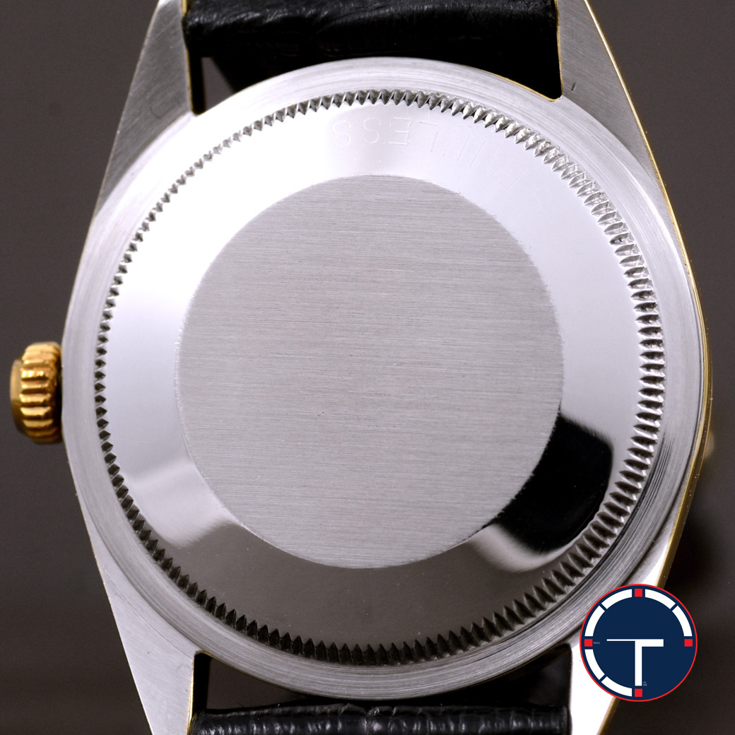 Rolex Air-King Gold Capped Ref.5520 หน้าปัดลายผ้า ตัวเรือนทองหุ้ม มีสายเหล็กOysterแท้ทองหุ้ม นาฬิกาปี1971 Automatic ขนาด 34 mm