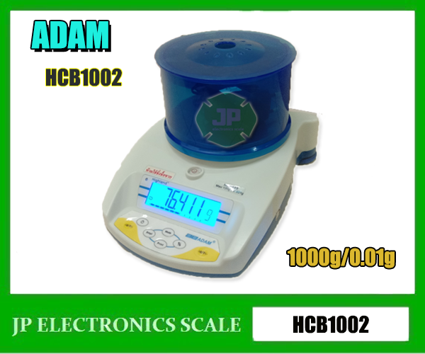 เครื่องชั่งละเอียดสูง1000g เครื่องชั่ง ละเอียด1000g เครื่องชั่งคุณภาพสูง1000กรัม เครื่องชั่งน้ำหนัก1000กรัม เครื่องชั่งน้ำหนัก1000g ตาชั่ง1000g กิโลดิจิตอล1000กรัม เครื่องชั่ง1000g*0.01g ยี่ห้อ ADAM รุ่น HCB1002 ขนาดถาดชั่งเส้นผ่าศูนย์กลาง 120mm.