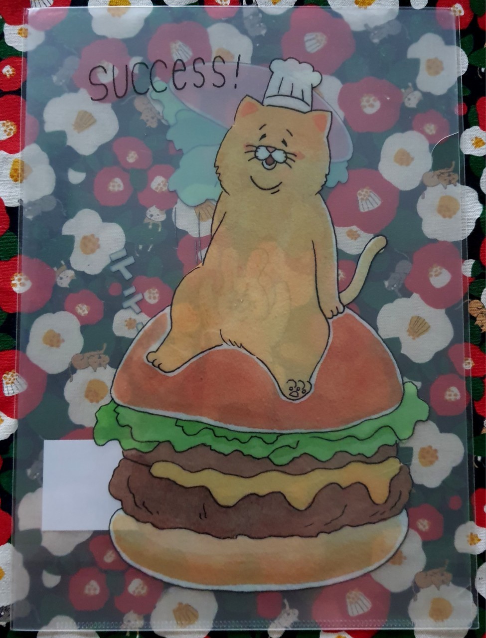 Nekonaughey characters Spiralcute Inc. แฟ้ม A4 แบบสอด Nekonaughey ネコノヒー เนโกะโนะฮี น้องแมว อ้วน แฮมเบอร์เกอร์ ของแท้จากญี่ปุ่น MADE IN JAPAN