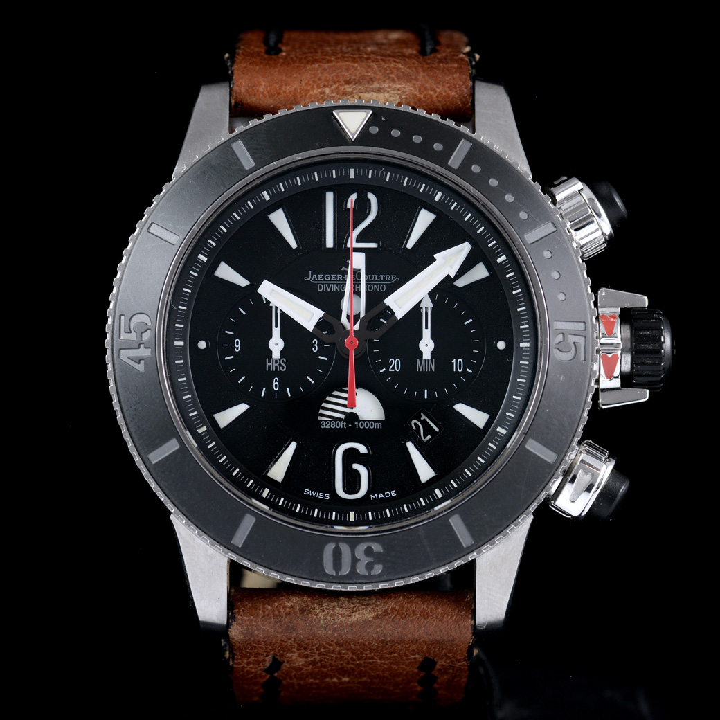 Jaeger-Lecoultre Master Compressor Diving Chonograph GMT U.S. Navy Seal Limited1500เรือน มีสายหนังและหัวเข็มขัดแท้ Automatic ขนาด 46 mm