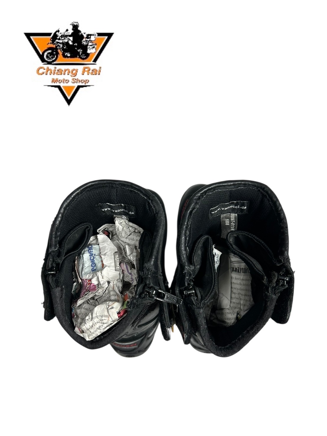 รองเท้าขี่มอเตอร์ไซด์( มือสอง) RCBT-030 Size ขนาดจากป้าย 39:EUR / 6:UK / 24.5:Cm.(Vanucci)