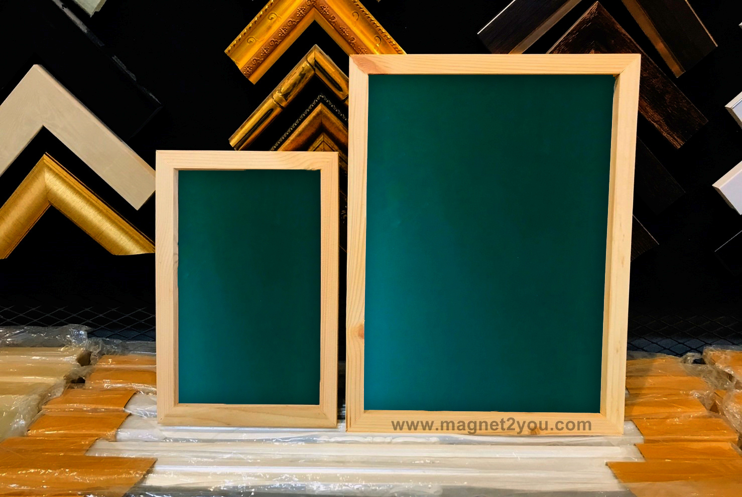 กระดานเขียว 20x30 (A4) ติดผนังเลือกสีกรอบได้