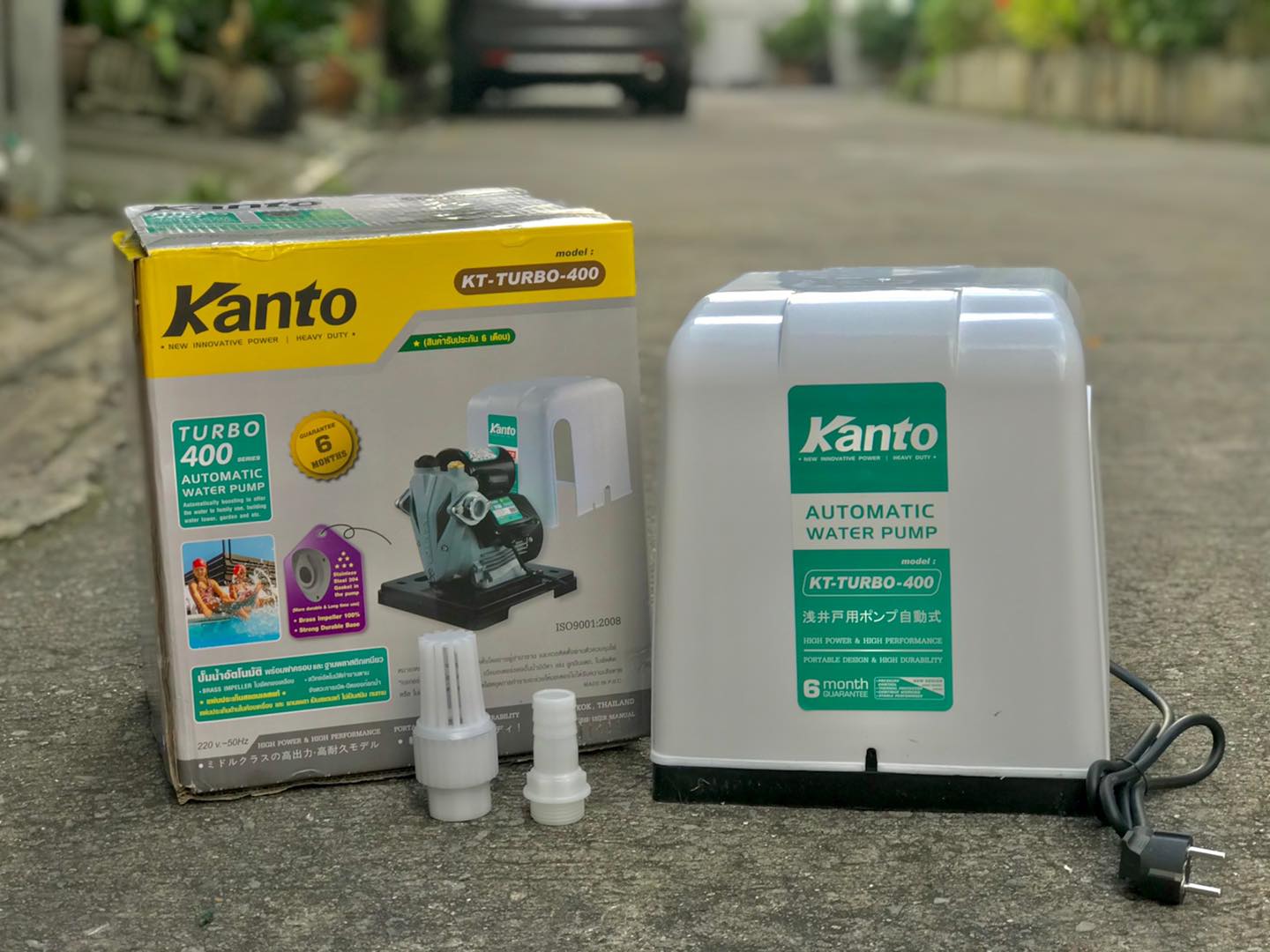 ปั๊มน้ำอัตโนมัติ รุ่น KT-TURBO-400 มีฝา