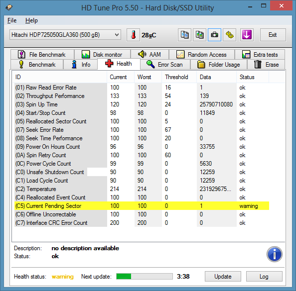 HDD Hitachi 500GB