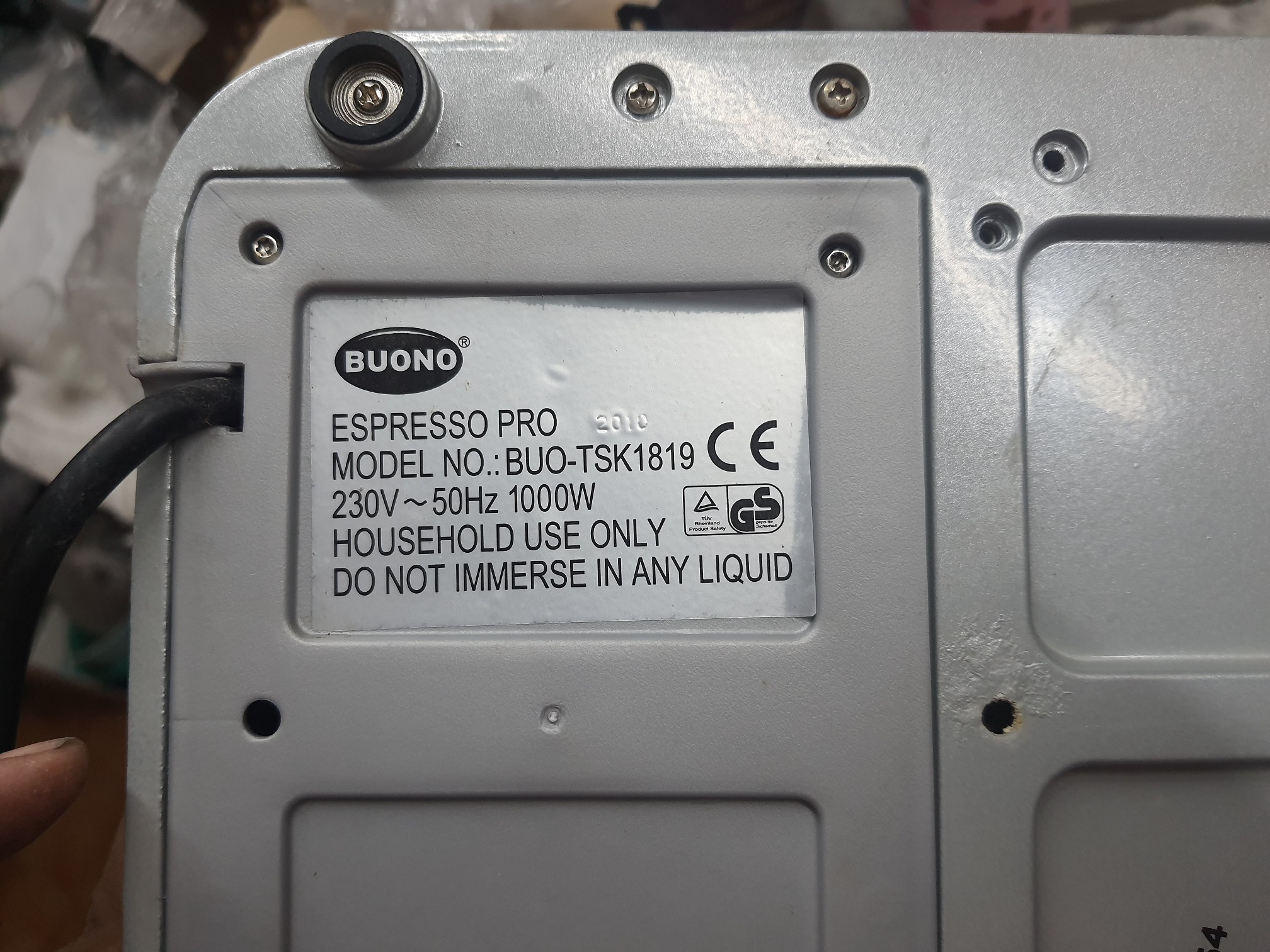 ซ่อมเครื่องชงกาแฟเอสเพรสโซ่ ยี่ห้อ BUONO รุ่น BUO-TSK1819 อาการเปิดไม่ติด