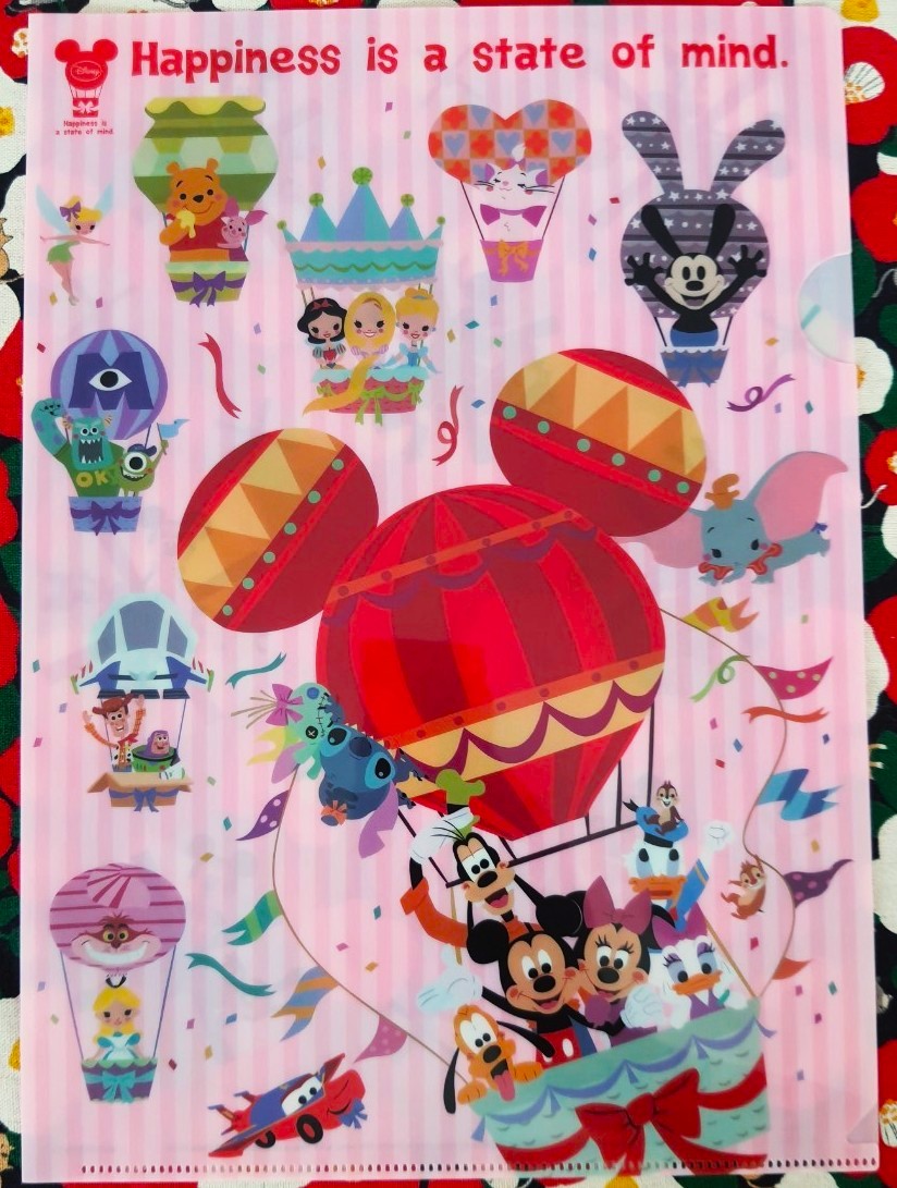 Disney A4 clear file แฟ้มแบบสอด รวมตัวละคร ดิสนีย์จากญี่ปุ่น มิกกี้เม้าส์ สติช พููห์ อลิซ ทอยสตอรี่ เจ้าหญิง มารี ดัมโบ้