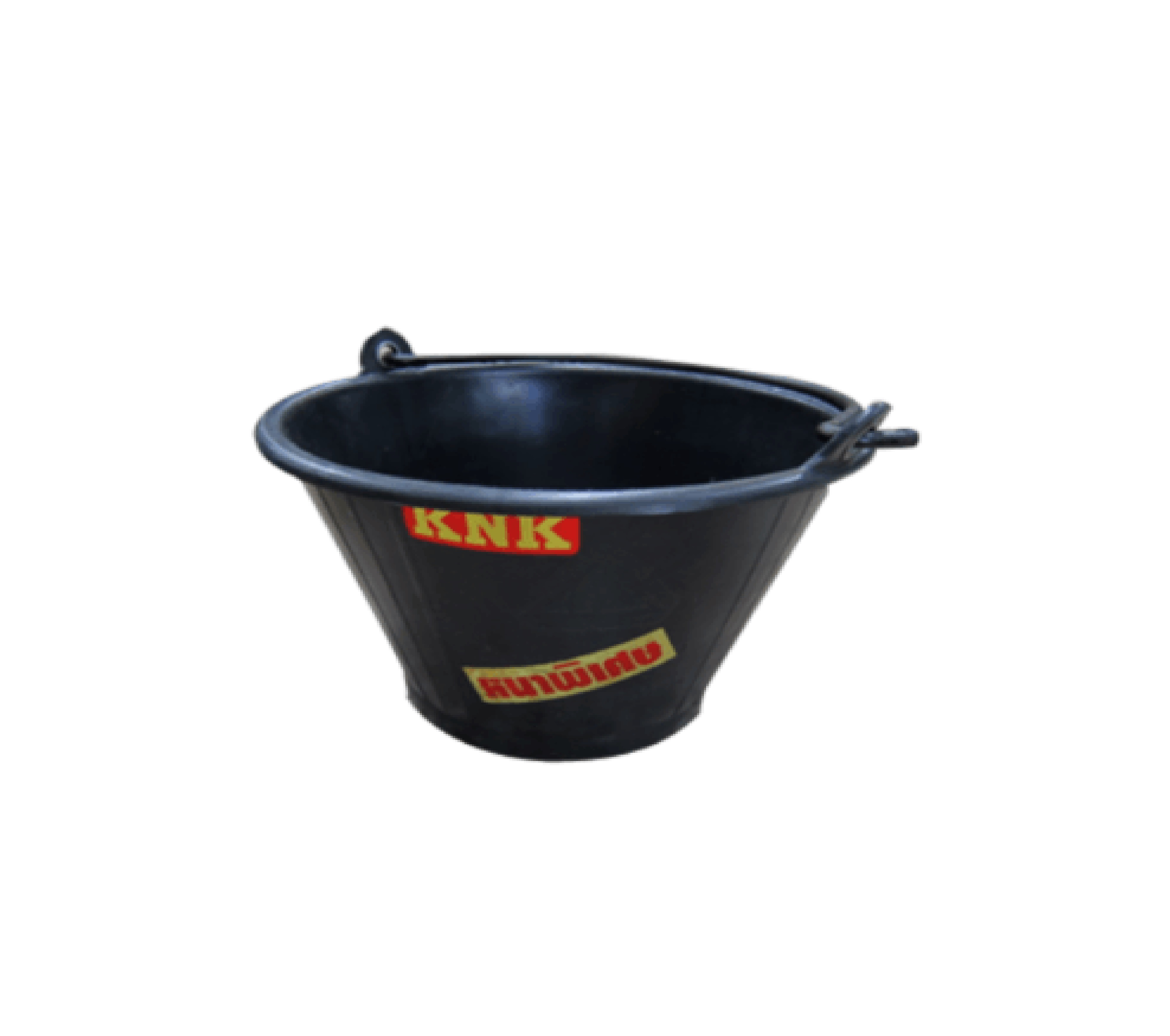 KNK ถังปูนยางไนล่อน รุ่น หูกลม GB1(หนา) ขนาด 6 ลิตร สีดำ