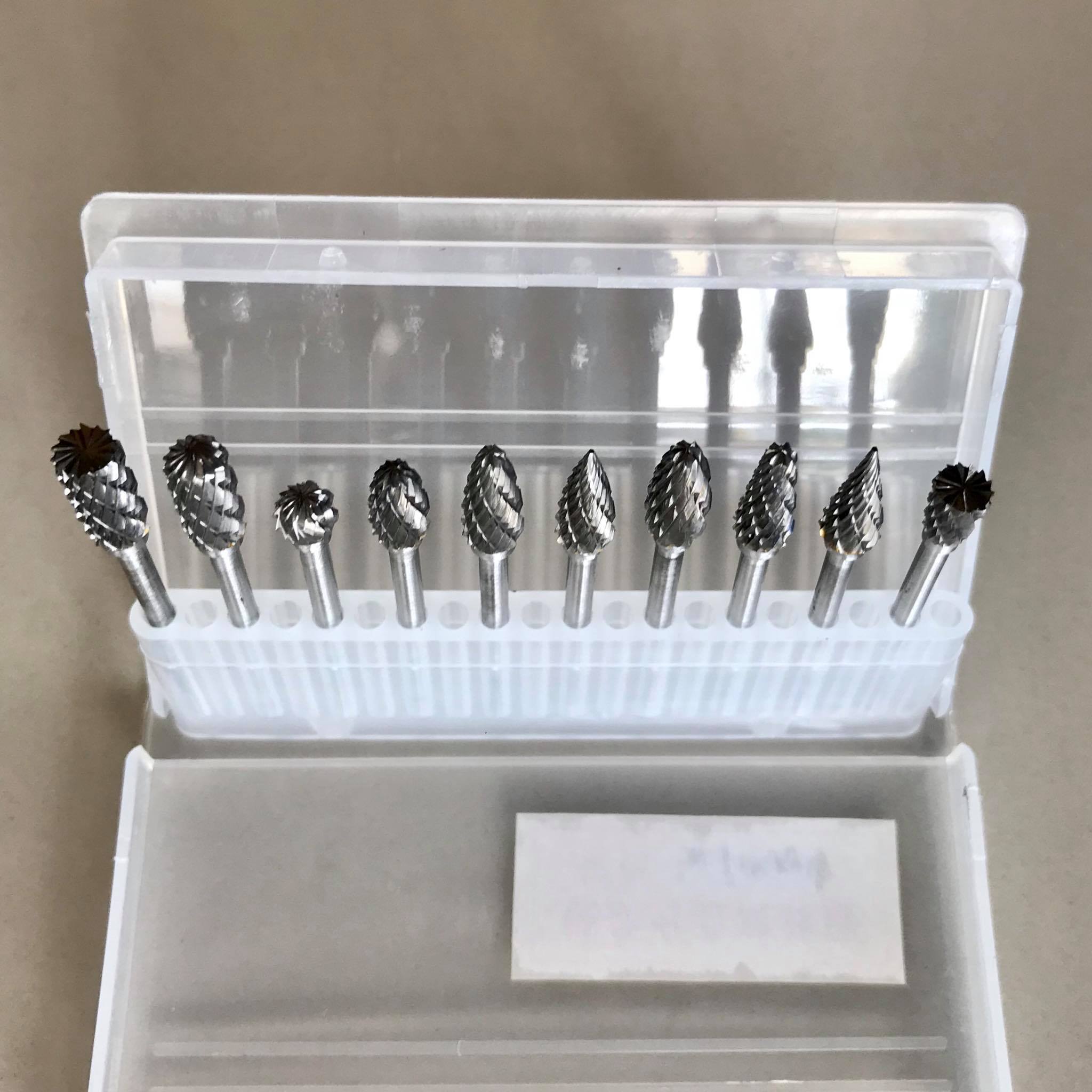 ดอกเจียรคาร์ไบด์ หัวเจียรคาร์ไบด์ ขนาดแกน 3 มิล double cut ชุด 10 ชิ้น