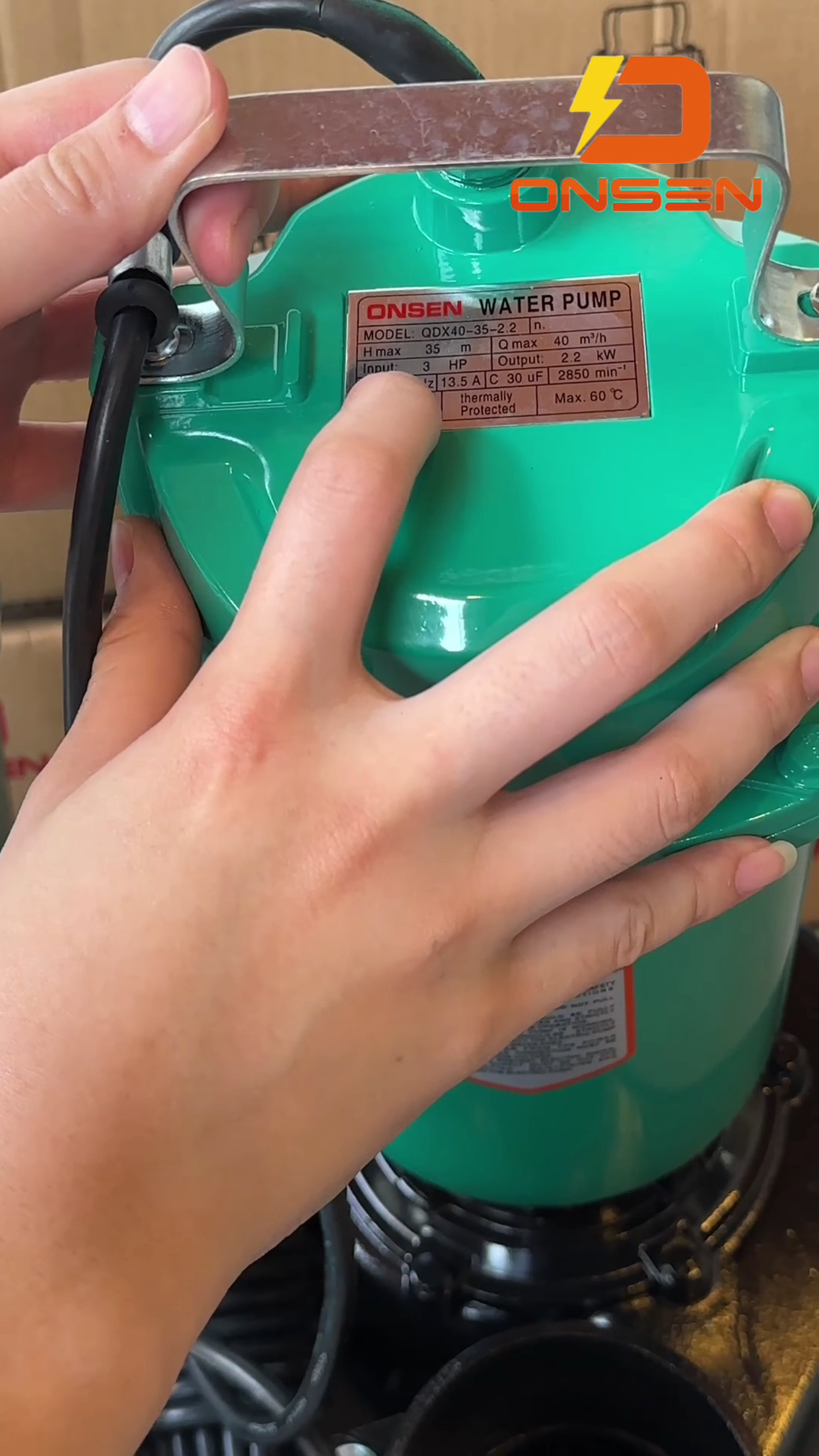 ไดโว่ไฟฟ้า 4 นิ้ว ยี่ห้อ ออนเซ็น