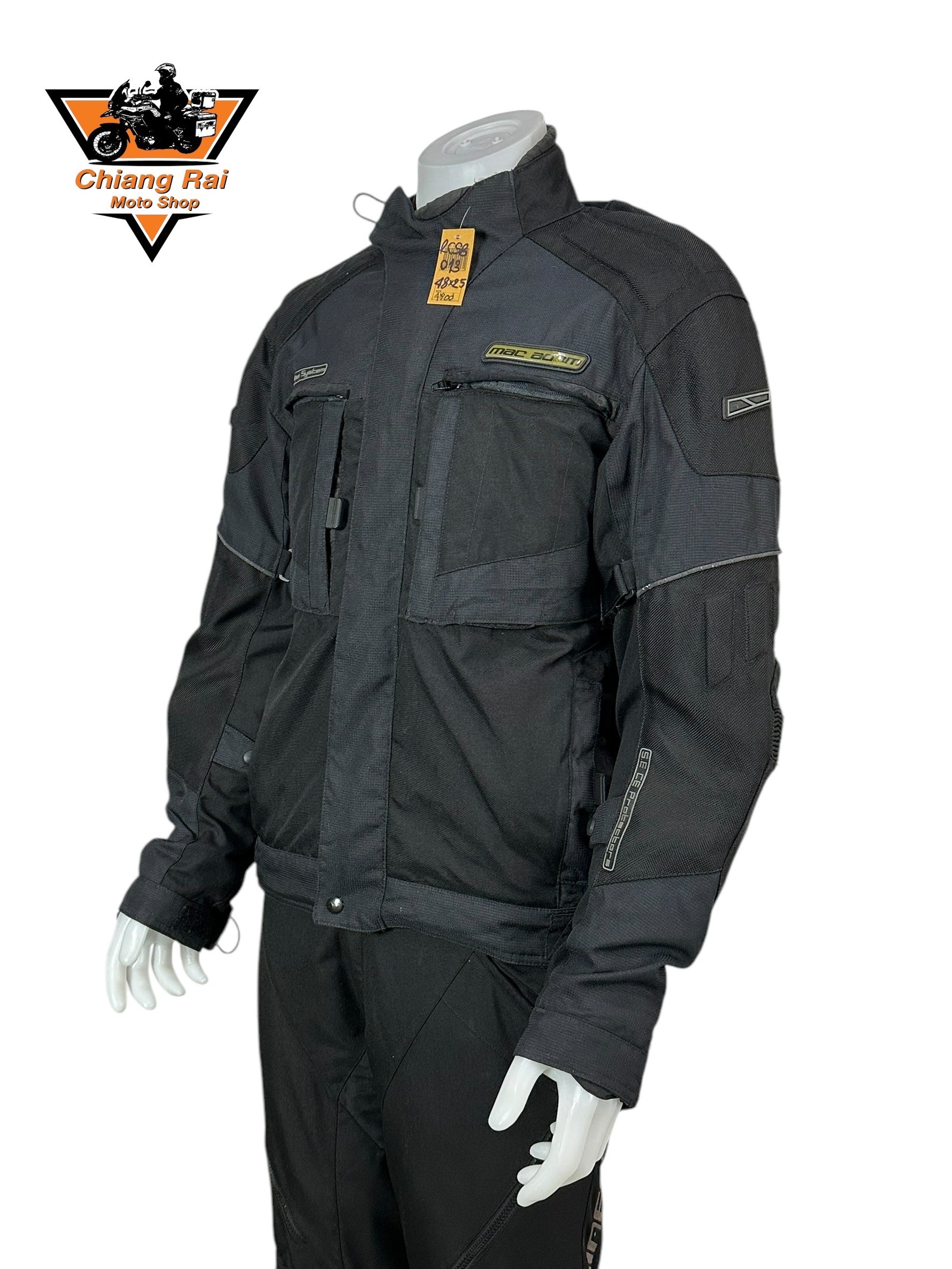 เสื้อขี่มอเตอร์ไซด์( มือสอง) CRSB 013 : อก 48" ยาว 25" (L) **Macadam**