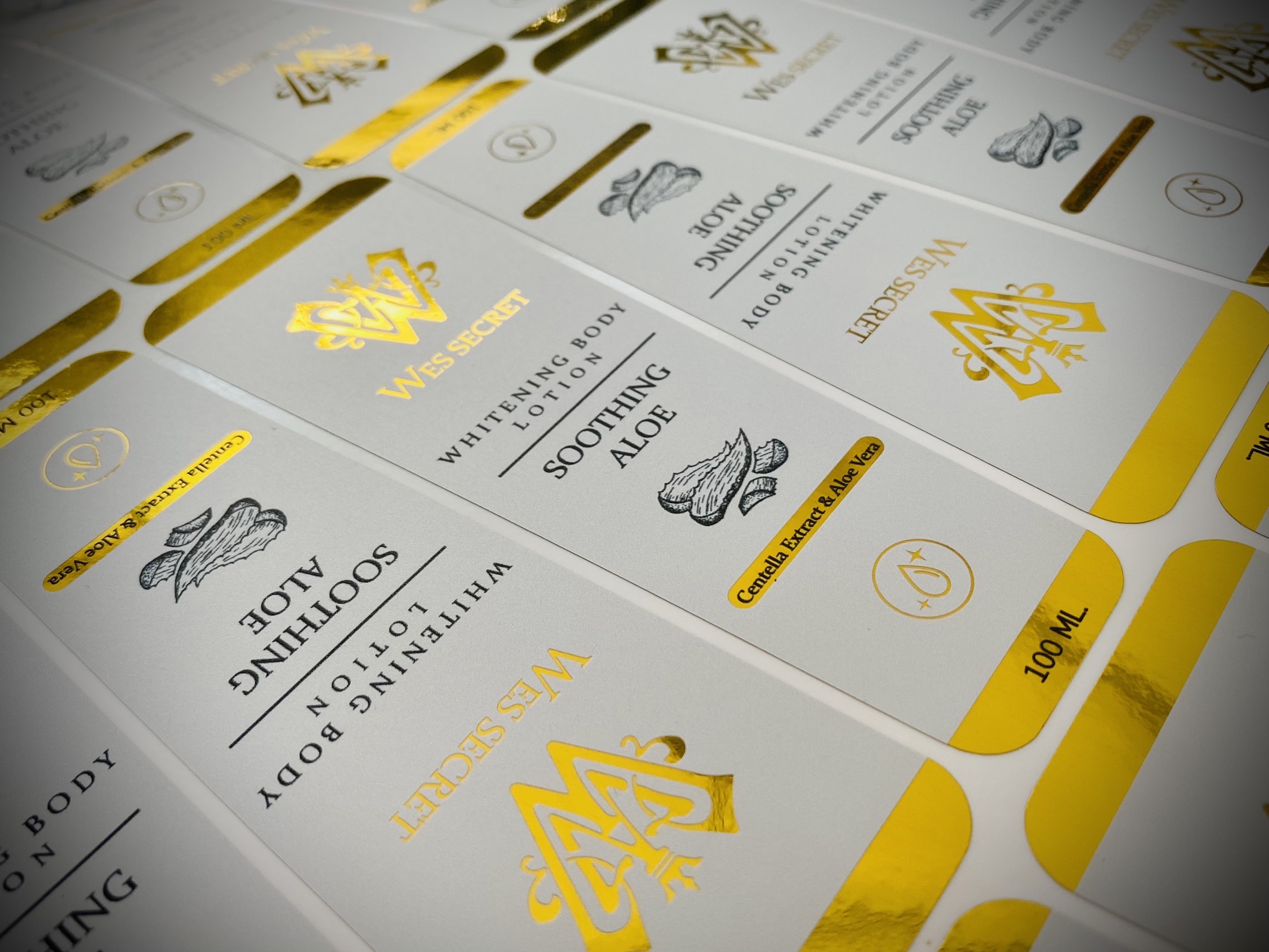 สติ๊กเกอร์ฉลากสินค้าฟรอยทอง ฟอยล์