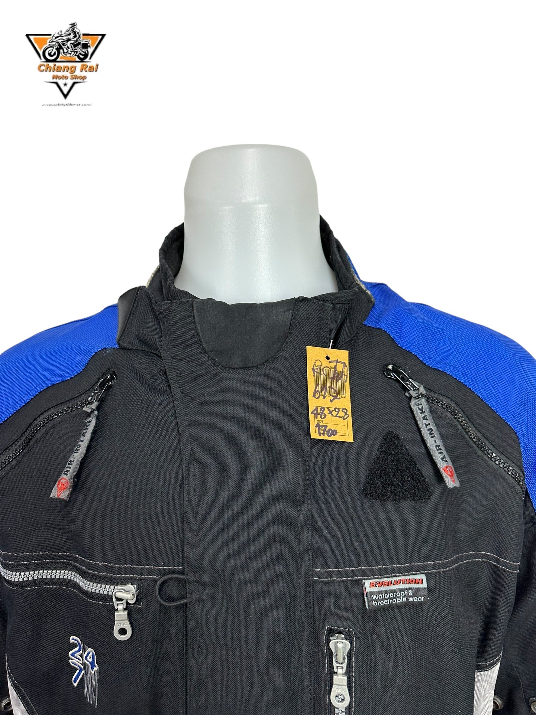 เสื้อขี่มอเตอร์ไซด์( มือสอง) RCTA 617: อก 48" ยาว 28"(XL) **EVOLUTION**