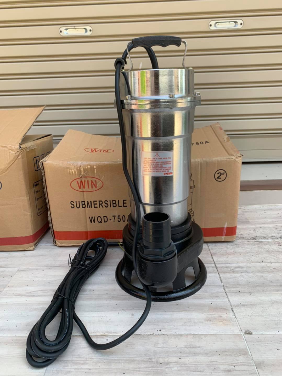 ปั๊มแช่สแตนเลส ดูดโคลน Win ท่อ 2 นิ้ว 3 นิ้ว