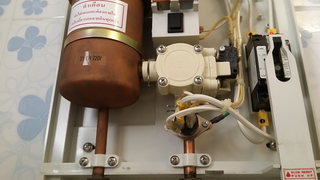 ซ่อมเครื่องทำน้ำอุ่น ยี่ห้อ MAZUMA รุ่น ENERGY3500W อาการเปิดไม่ติดเครื่องไม่ทำงาน