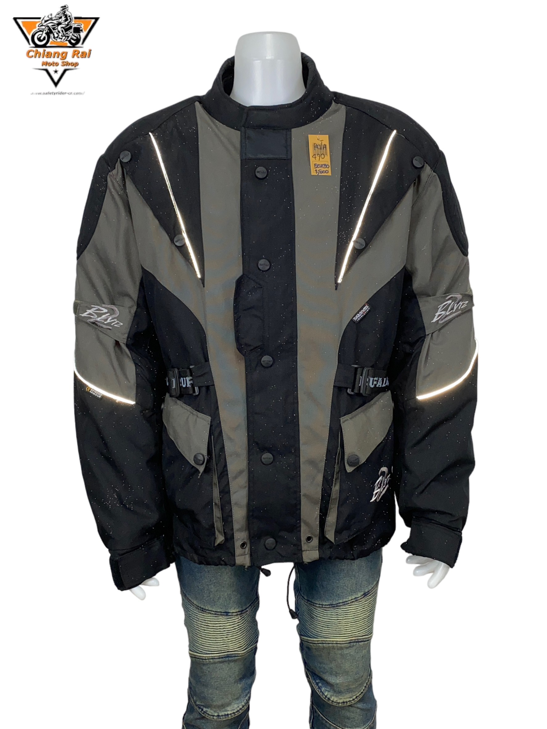 เสื้อขี่มอเตอร์ไซด์( มือสอง) RCTA 490: อก 50" ยาว 30" (XL) **BUFFALO**