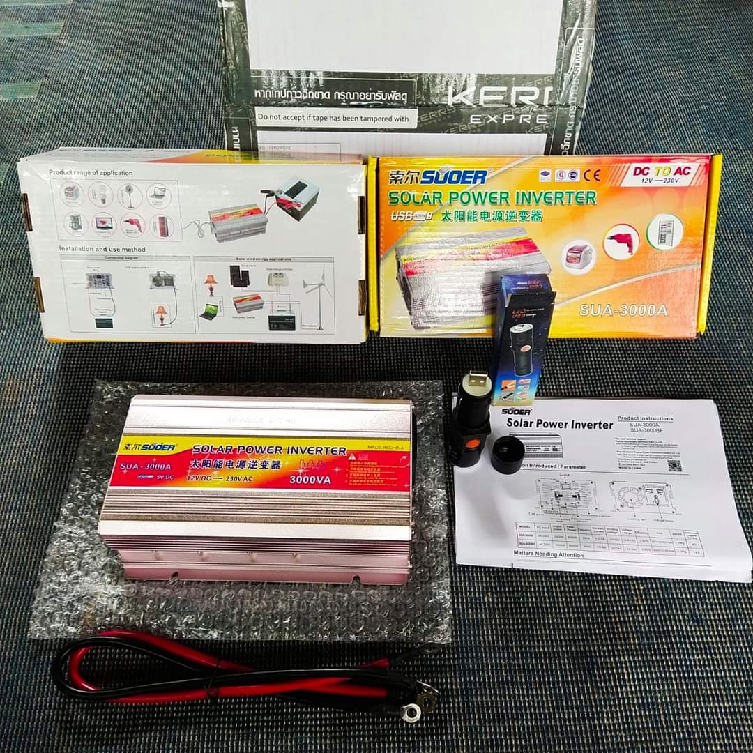อินเวอร์เตอร์ แปลงไฟ 12V เป็น 220V ขนาด 3,000W