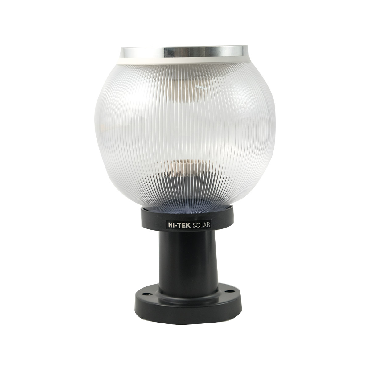 HI-TEK โคมไฟหัวเสาโซล่าเซลล์ LED 8 นิ้ว รุ่นพรีสเมติก