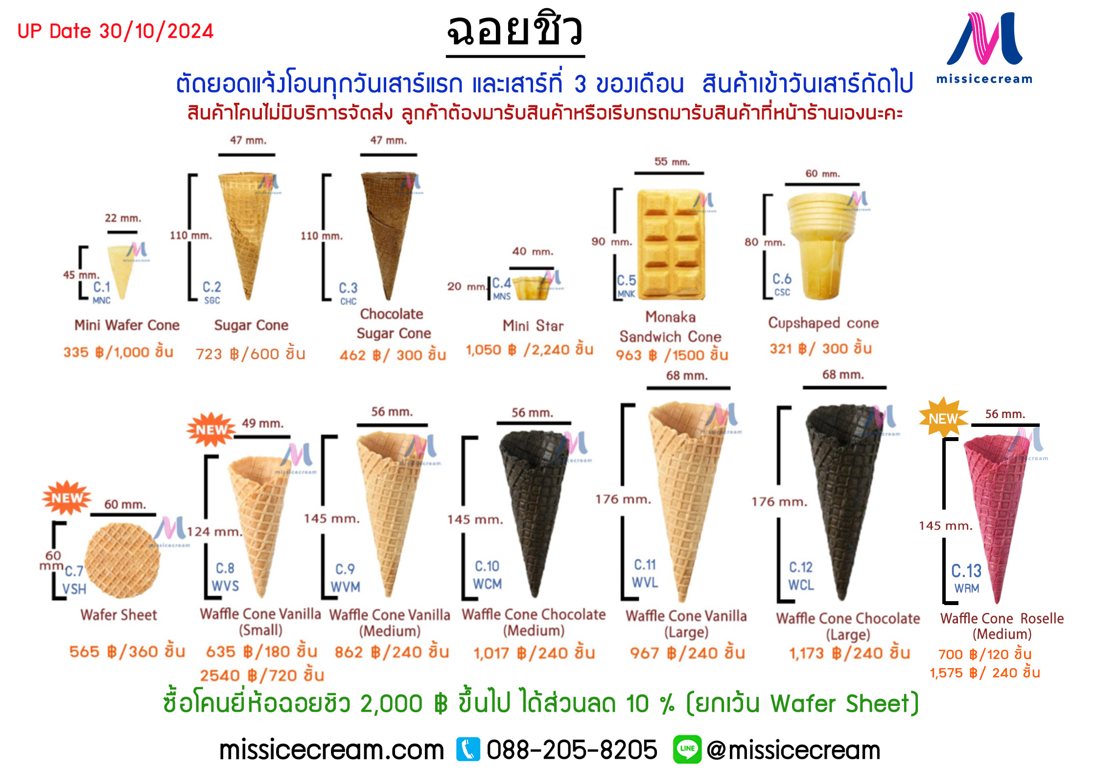 โคนไอศกรีม ยี่ห้อฉอยชิว (CCC)