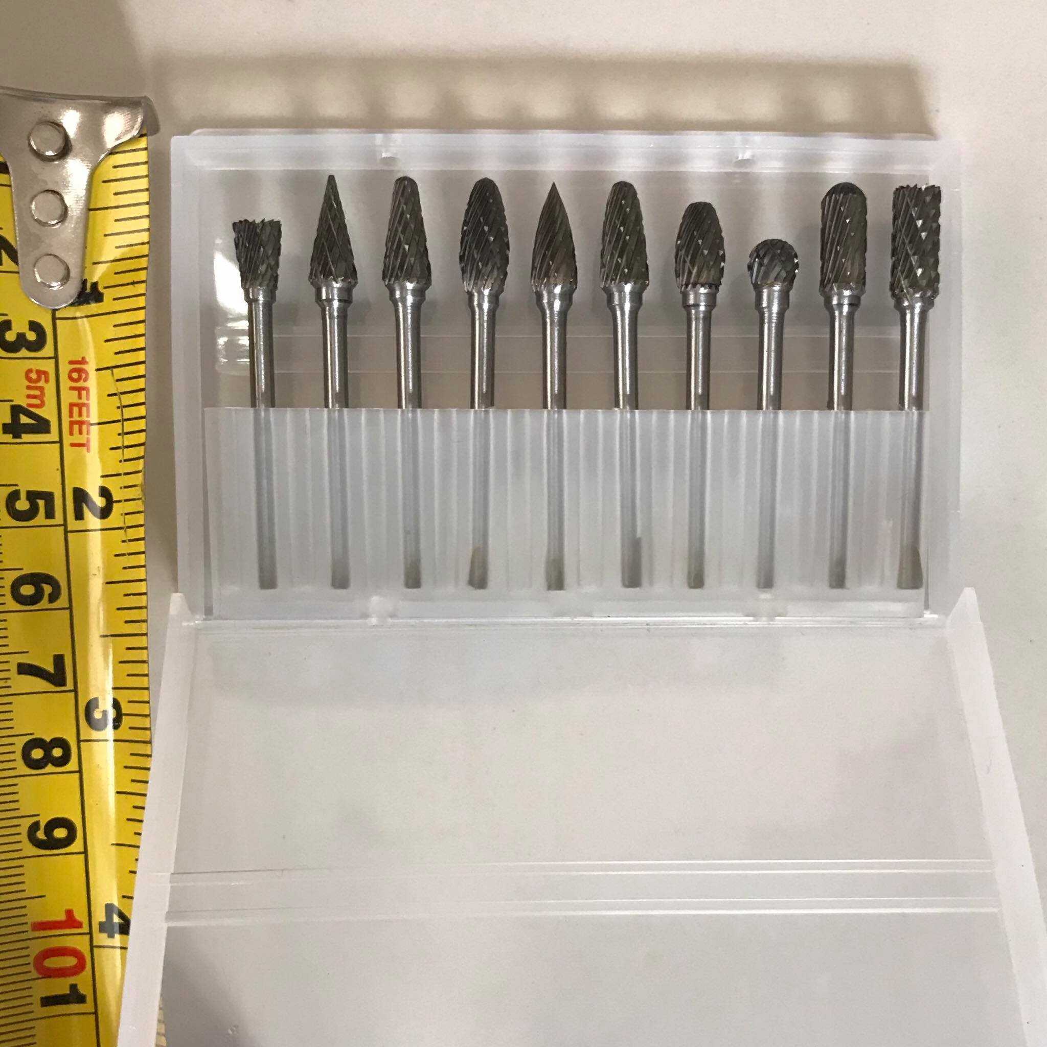 ดอกเจียรคาร์ไบด์ หัวเจียรคาร์ไบด์ ขนาดแกน 3 มิล double cut ชุด 10 ชิ้น