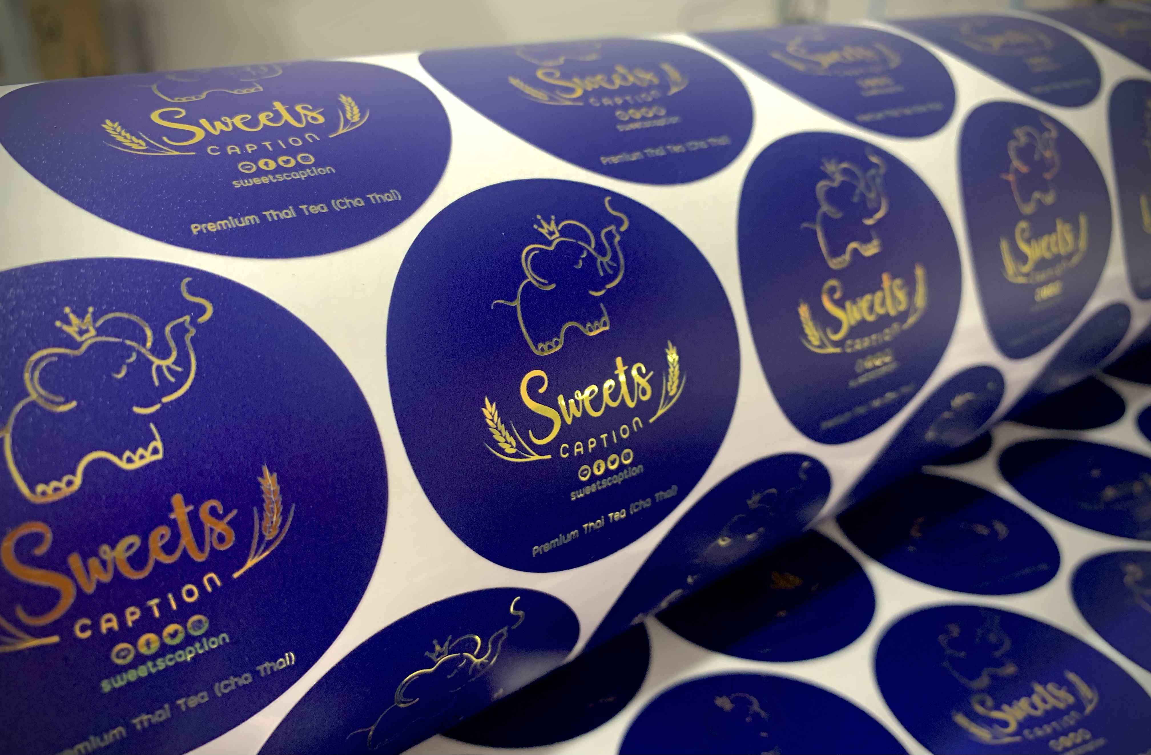 สติ๊กเกอร์ฉลากสินค้าฟรอยทอง ฟอยล์