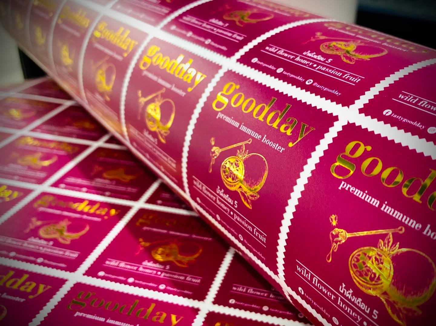 สติ๊กเกอร์ฉลากสินค้าฟรอยทอง ฟอยล์