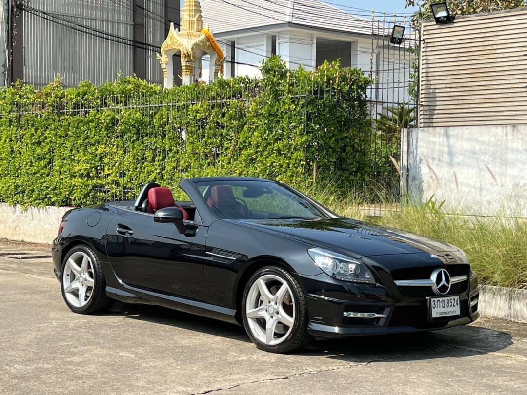 BENZ SLK 200 AMG หลังคาแก้ว สีดำ ปี 2014