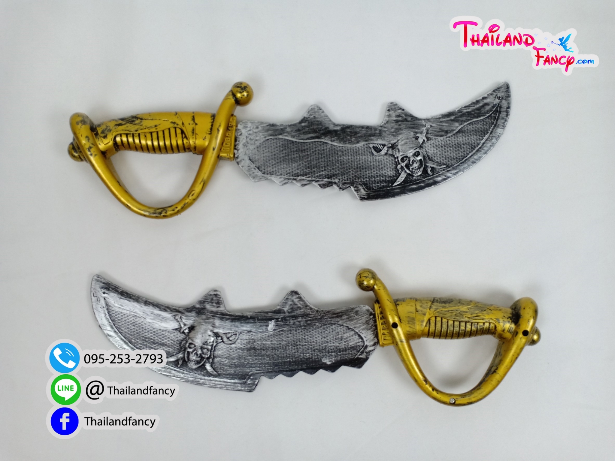 อุปกรณ์แฟนซีโจรสลัด ดาบสั้นโจรสลัด แจ๊คสแปร์โรว์ Pirate of the Caribbean อุปกรณ์โจรสลัดคอสเพลย์ ดาบสั้นโจรสลัดลายกระโหลกไขว้