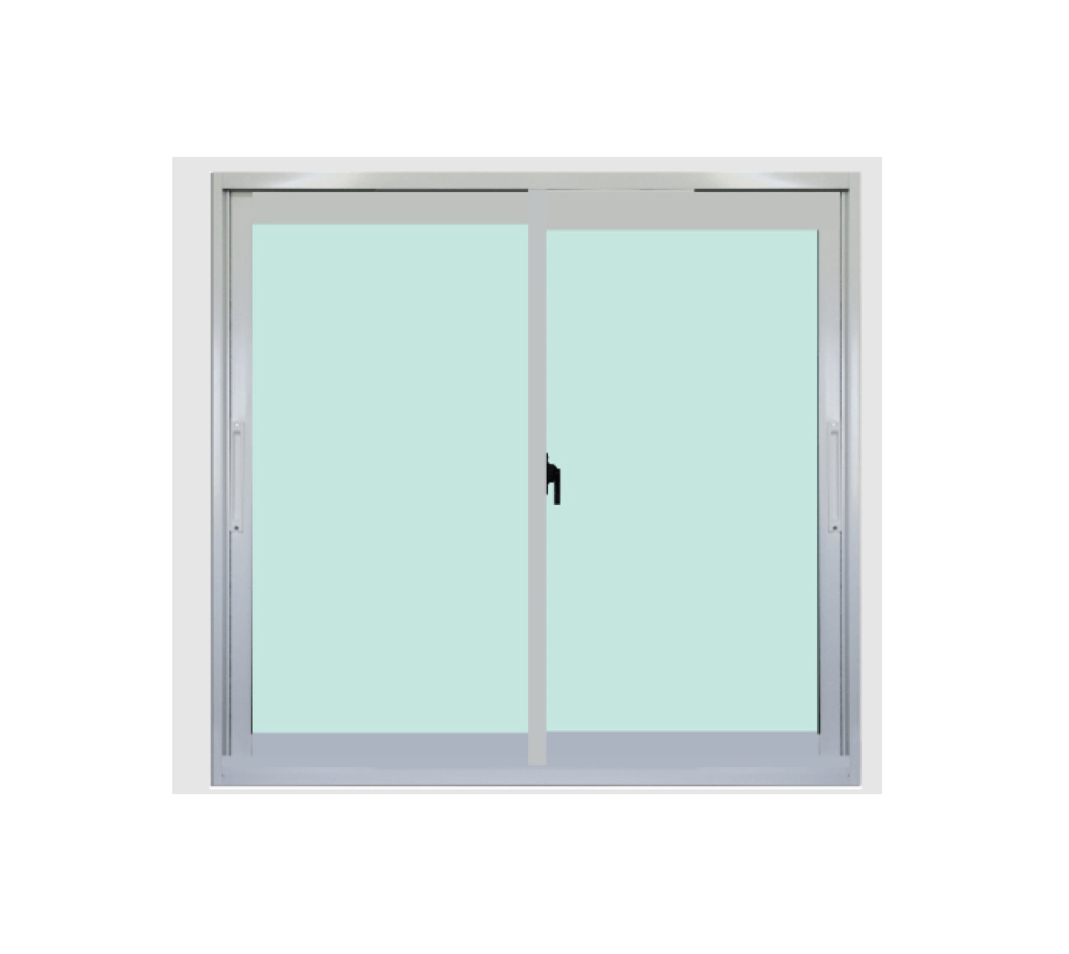 WELLINGTAN (LIKE) หน้าต่างอะลูมิเนียม บานเลื่อน SS 100x100ซม. สีขาว ไม่มีมุ้ง