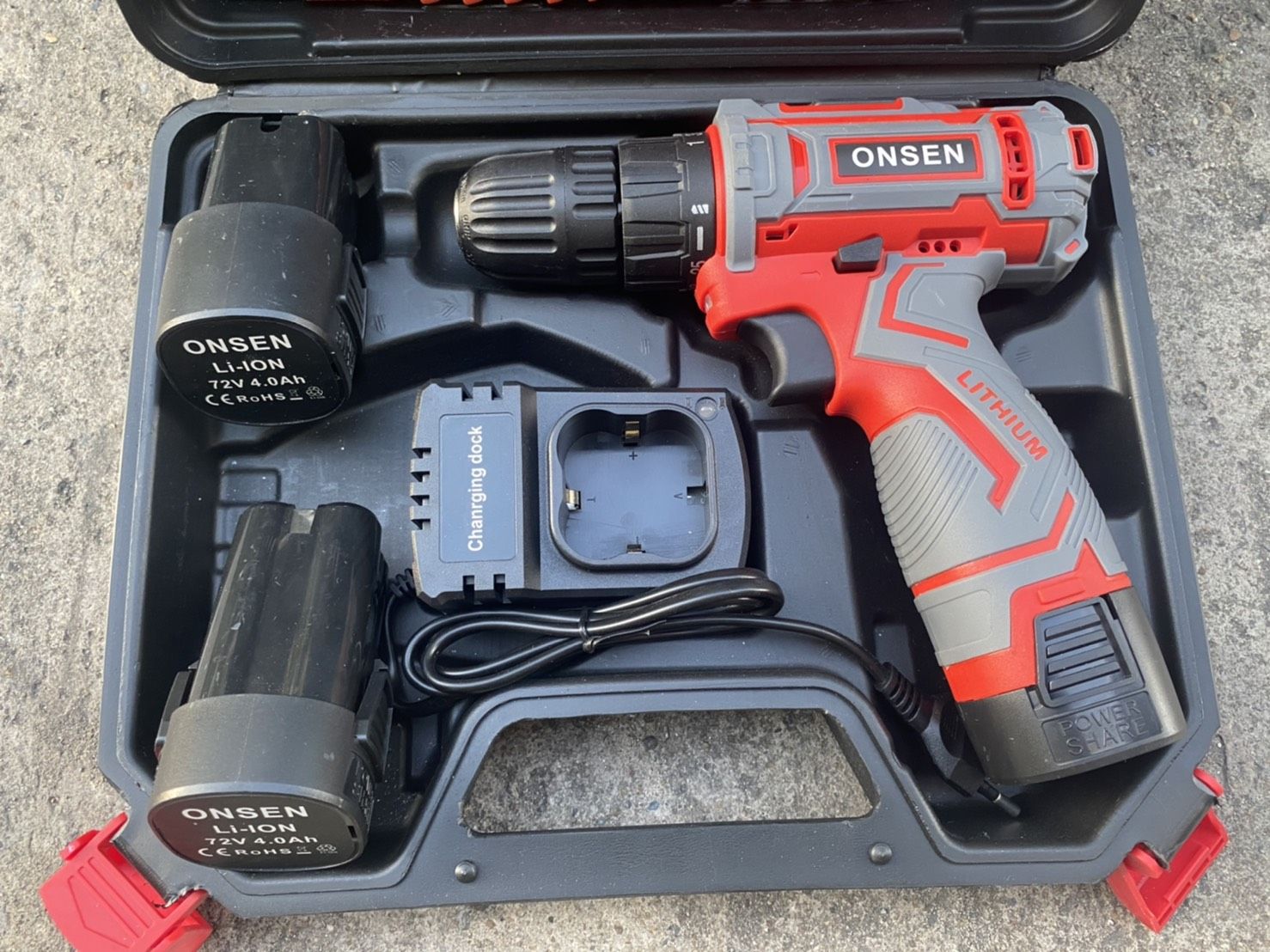 สว่านแบต สว่านไร้สาย Onsen 72V แบต 2 ก้อน