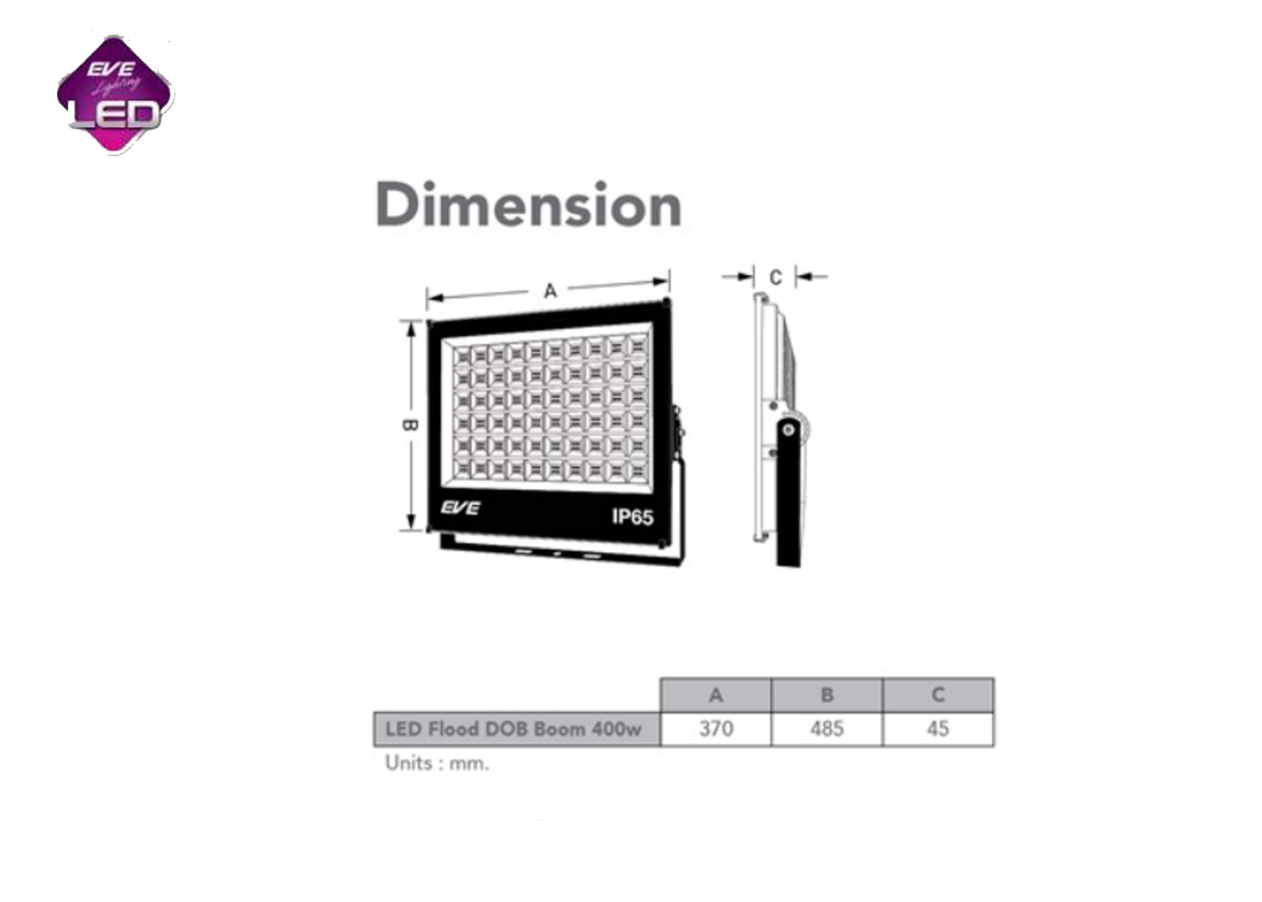 LED Floodlight Boom 400W EVE