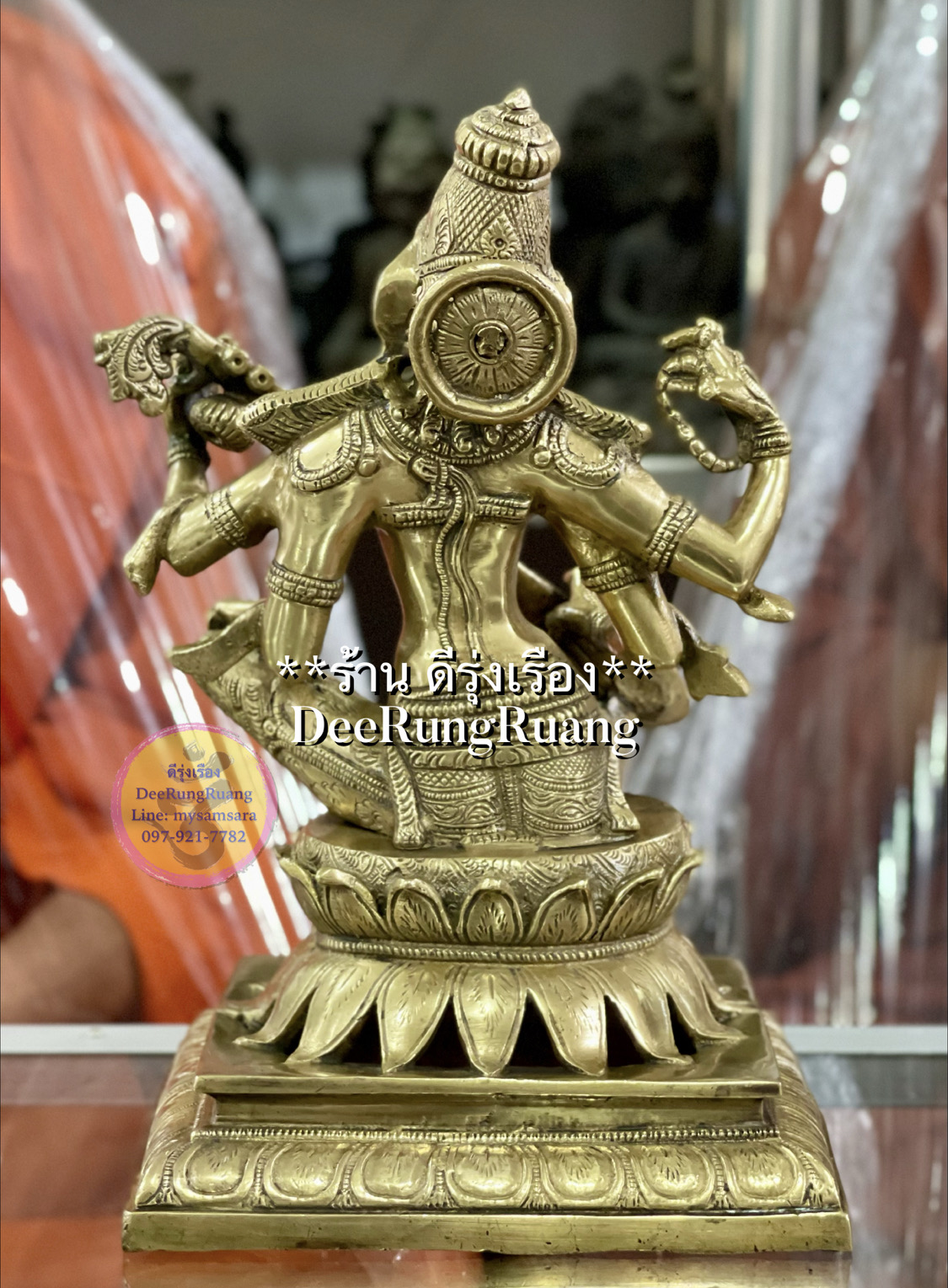 พระแม่สรัสวตี ประทับบัว (สูง 12 นิ้ว)