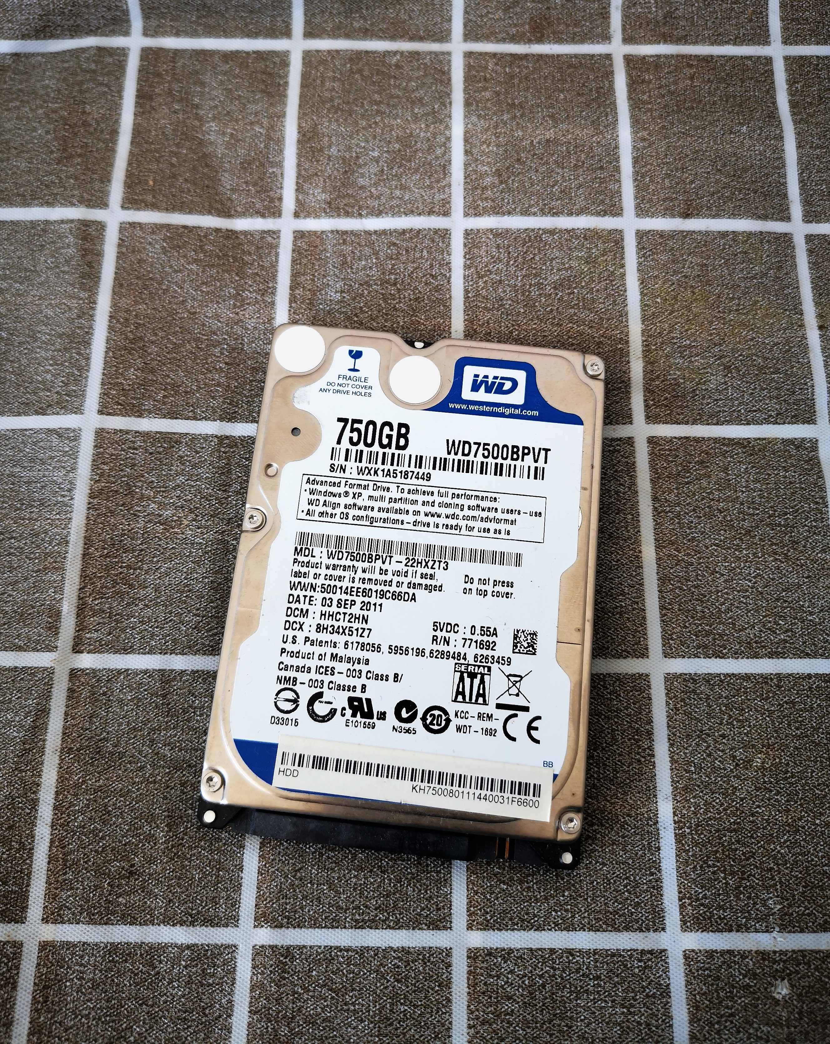 HDD NB WD Blue 750GB 2.5"