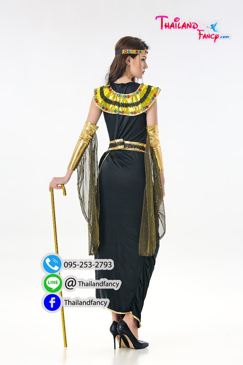 ชุดเช่าแฟนซีผู้หญิง เช่าชุดคลีโอพัตราผู้หญิง ชุดเจ้าหญิงกรีก ชุดอียีปต์ ชุดคู่ฟาร์โรห์ ชุดนานาชาติ ชุดโรมันโบราณ ชุดคลีโอพัตราสีดำทอง