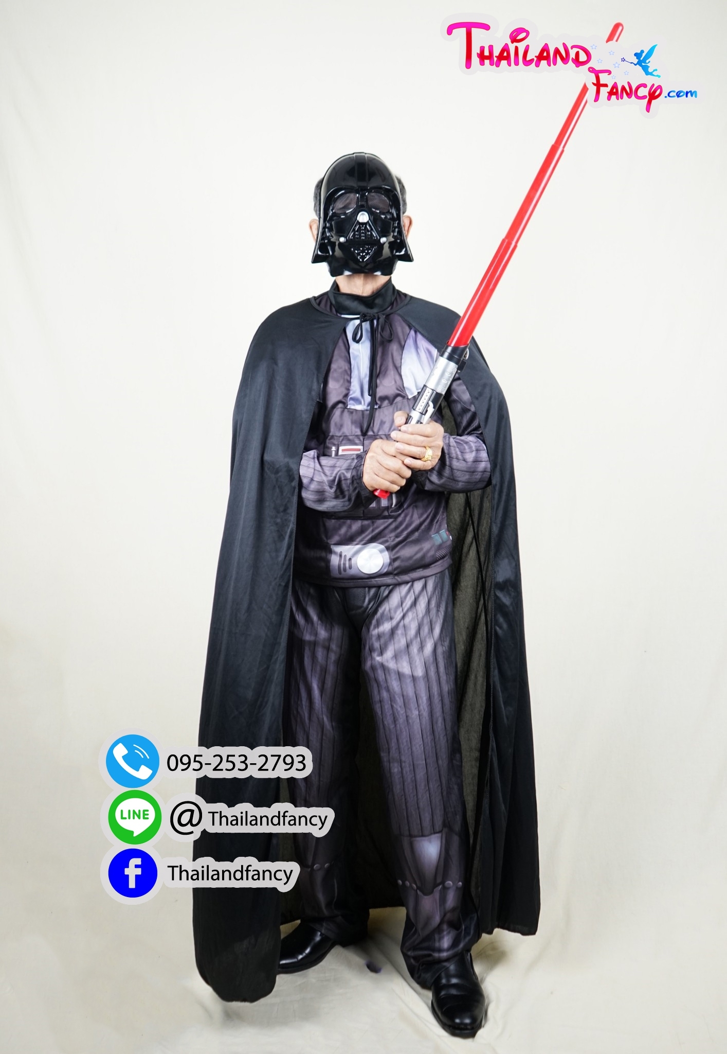 ชุดเช่าแฟนซีผู้ชาย ชุดเช่าแฟนซีสตาร์วอร์ ชุดดาร์ก เวเดอร์ Star Wars Darth Vader Custume ชุดตัวร้ายในภาพยนตร์สตาร์วอร์(ดาร์กเวเดอร์)