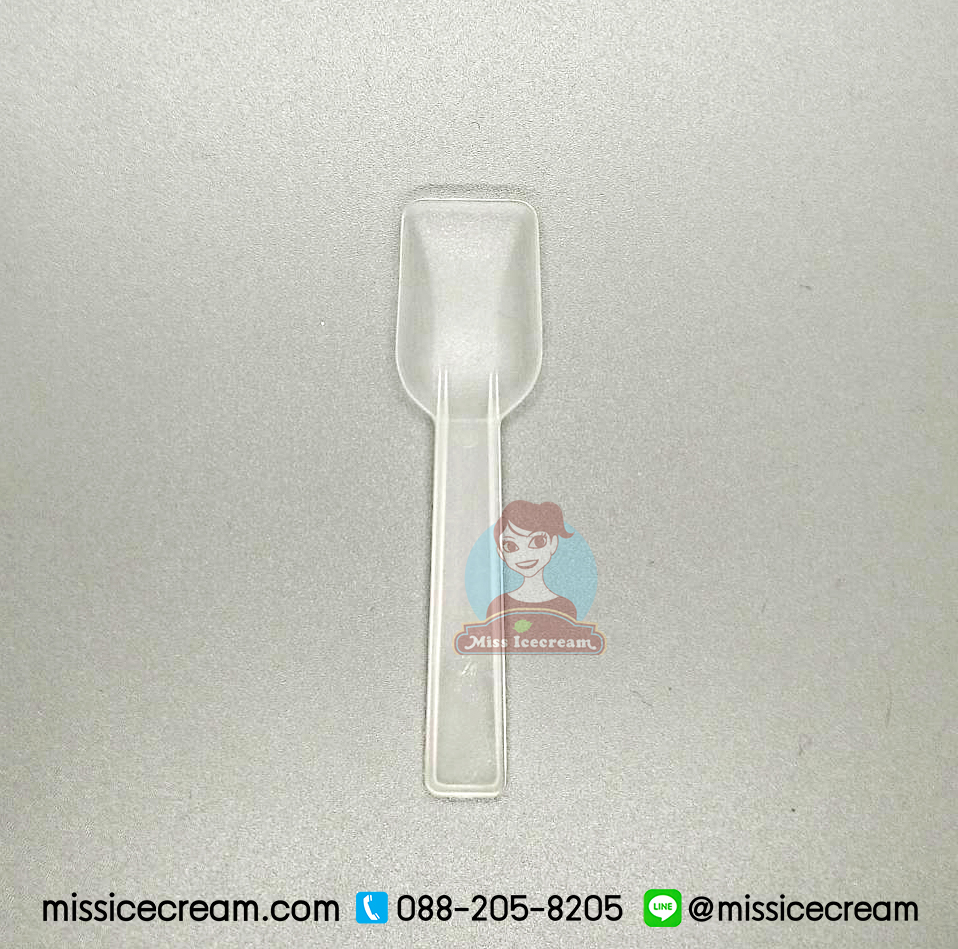 YGS100 ช้อนพายใส 100 คัน Yogurt Spoon