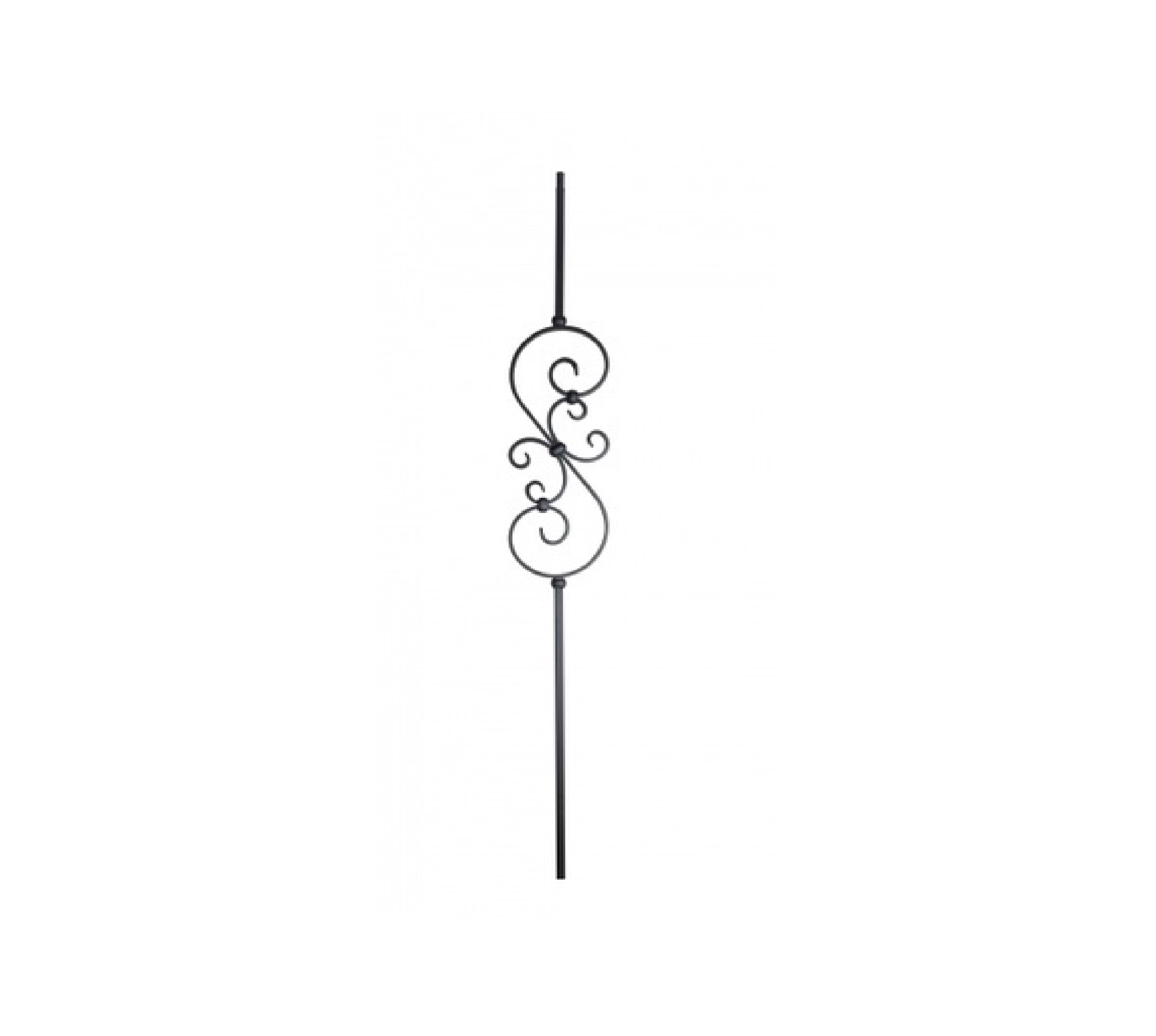 เหล็กดัดลายตัวเอสใหญ่และตัวซี ขนาด 12.7x12.7mm รุ่น GB006
