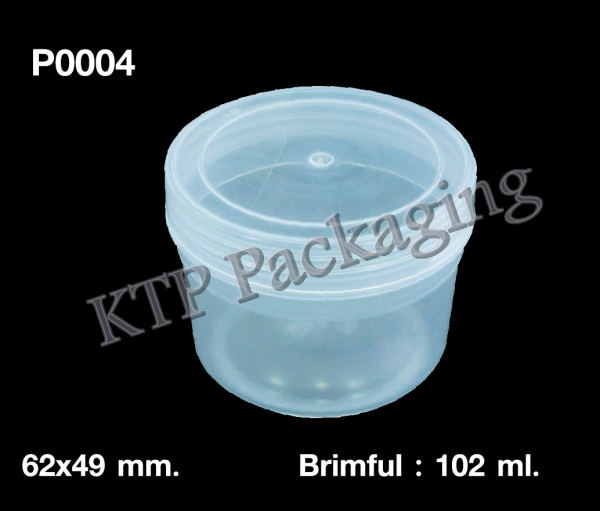 กระปุกน้ำพริกขนาด 3 ออนซ์ พร้อมฝาเกลียว สีใส (P0004)