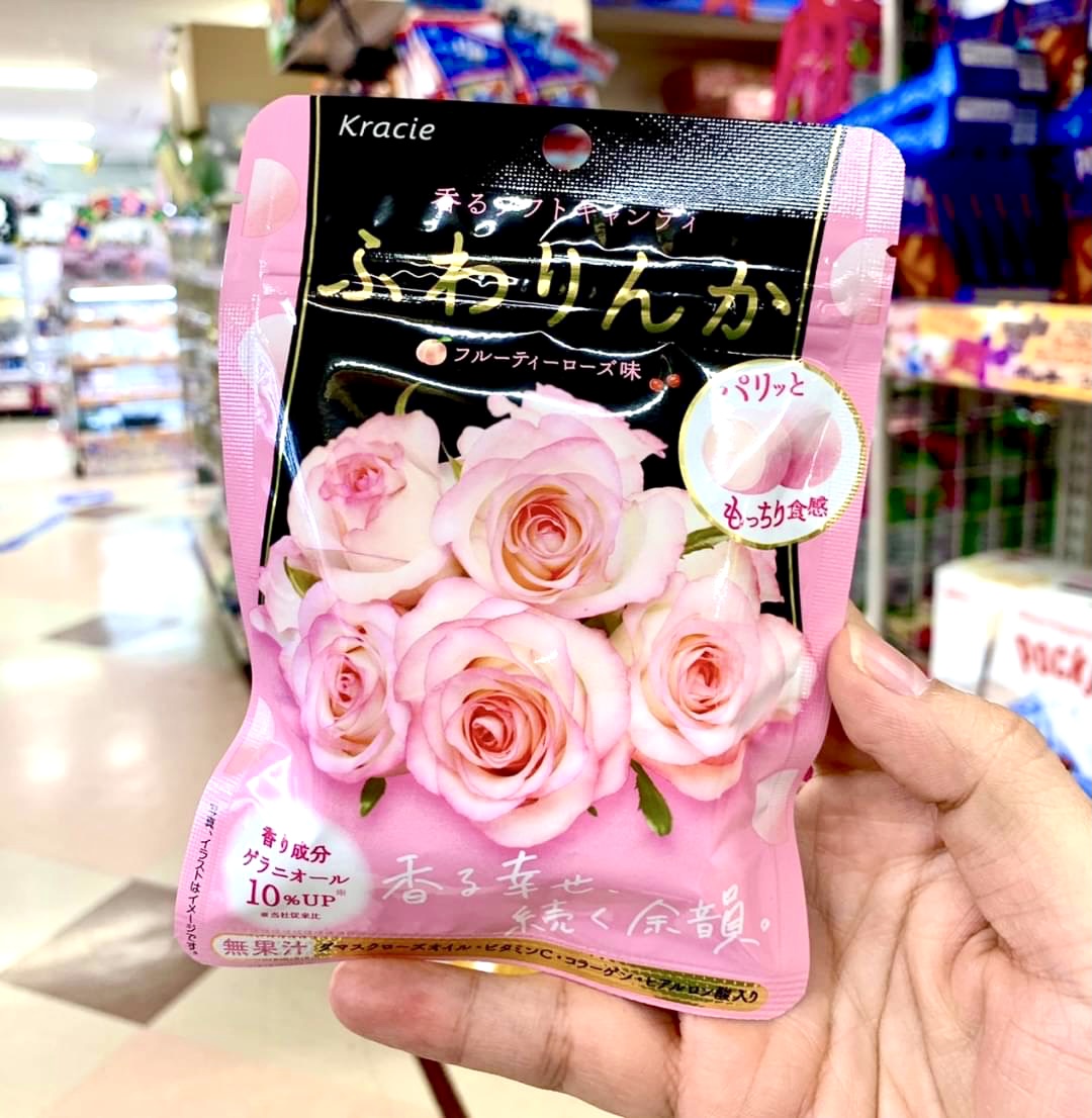Kracie ลูกอมตัวหอม กลิ่นกุหลาบ🌹รสหวาน อมเปรี้ยว กรอบนอก นุ่มใน หอมมาก ต้องลอง!!