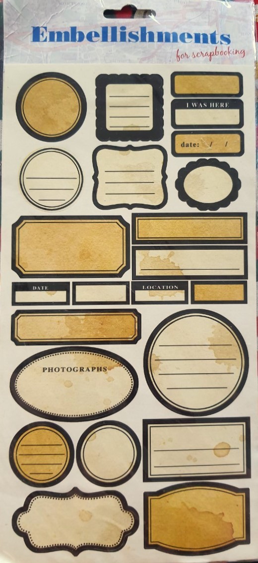 Embellishments for scrapbooking sticker สติ๊กเกอร์ ตกแต่งจากญี่ปุ่น Size : 14.5 x 28 cm