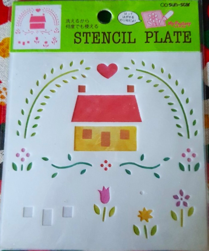 sun-star Stencil plate My factory for the creative scene สำหรับงานประดิษฐ์ ตกแต่ง จากญี่ปุ่น MADE IN JAPAN Size : 10 x 10 cm