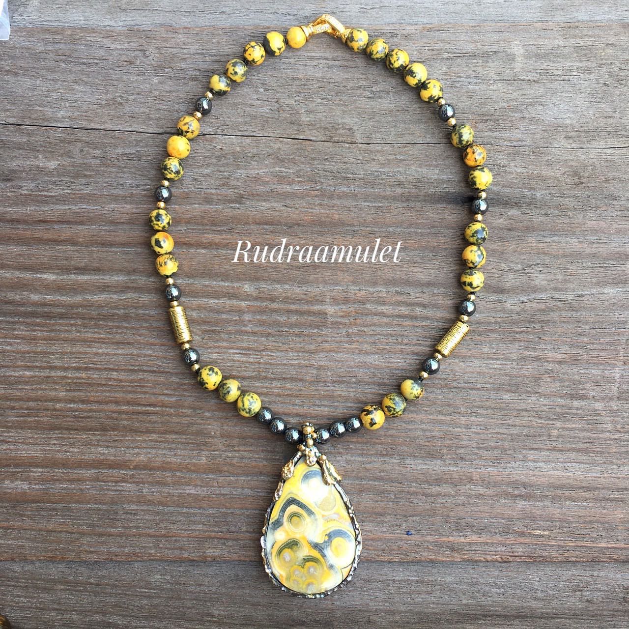 จี้บัมเบิลบีแจสเปอร์ ลายดวงตา (bumblebee jasper)
