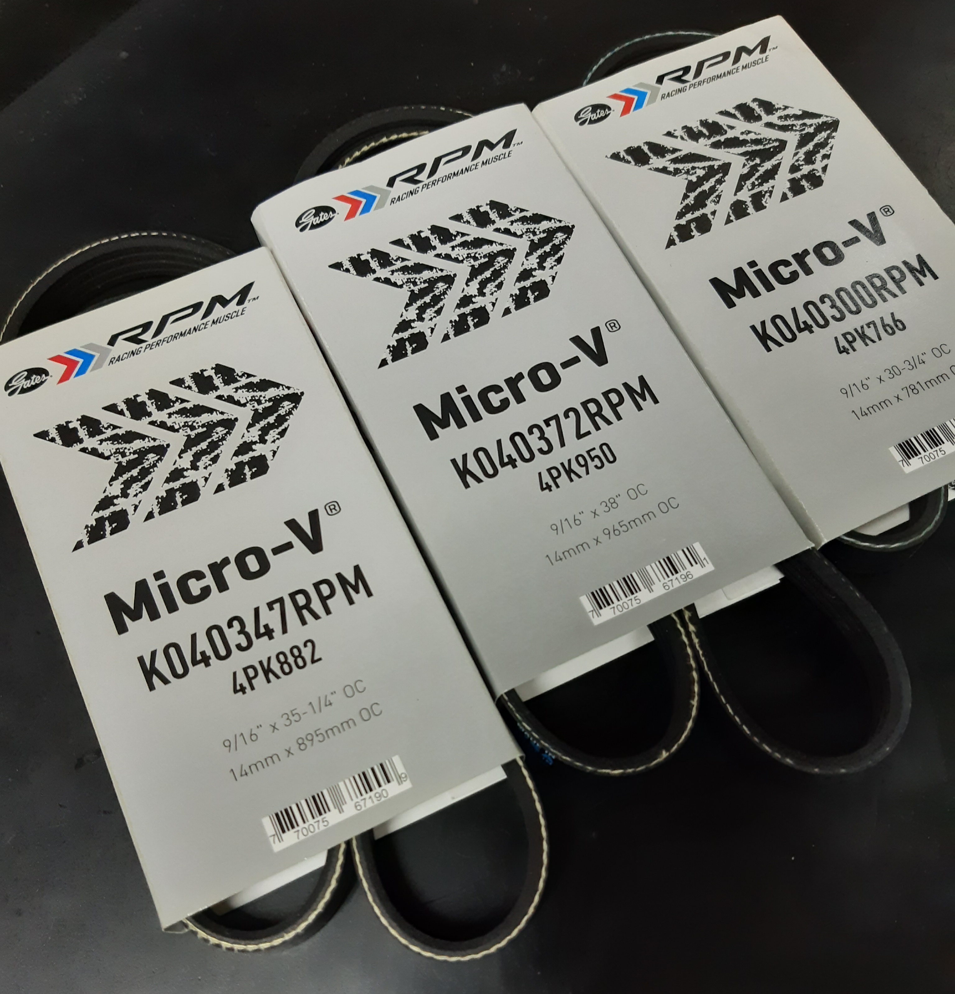 สายพานรถแข่ง Gates RPM, USA